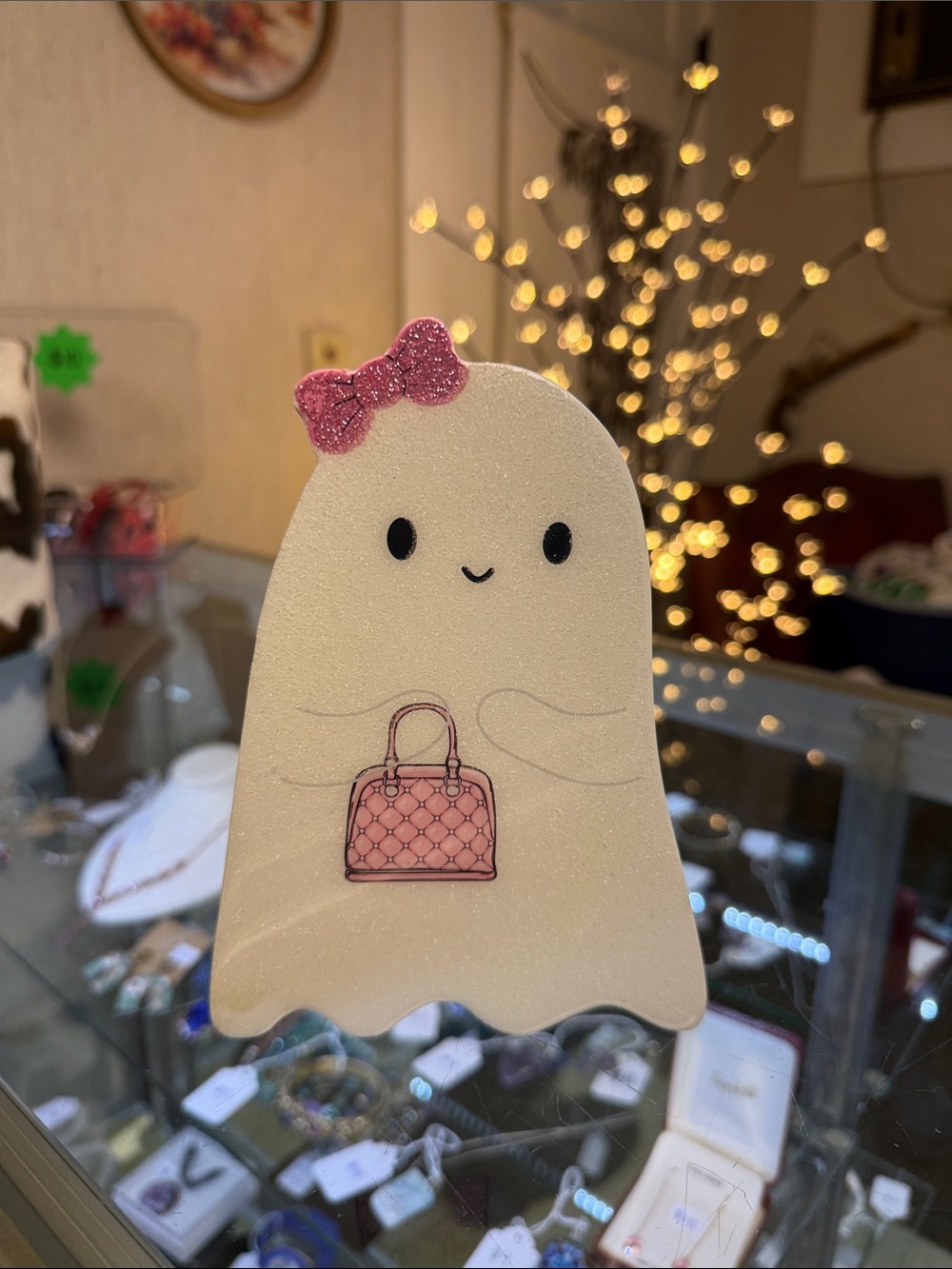 Cute Pink Bow Ghost- Women Accessories